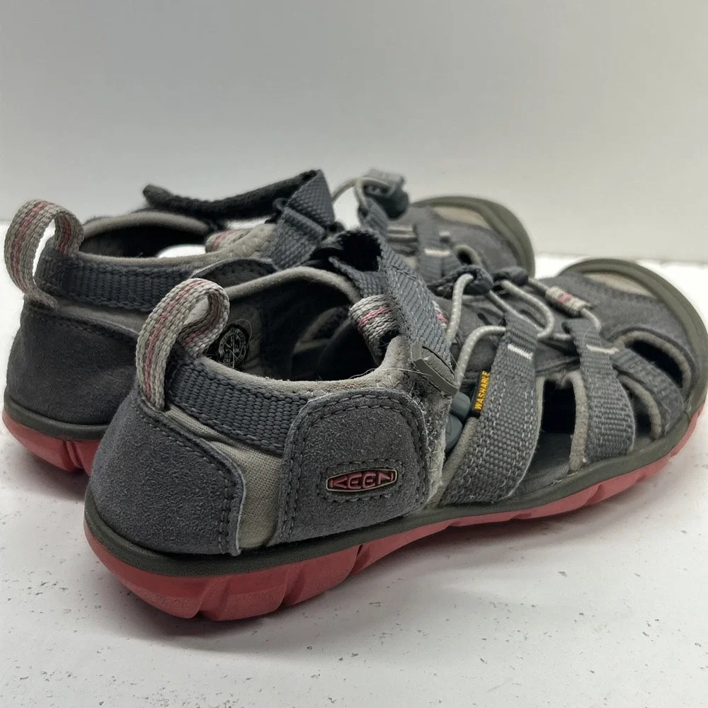 KEEN Seacamp II CNX Youth Hiking Water Sandals Steel Grey Rapture Rose Size 12